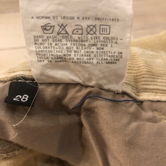 Vintage 1973 Dolce & Gabbana Tan Corduroy Pants - Made in Italy - Picture 7 of 11